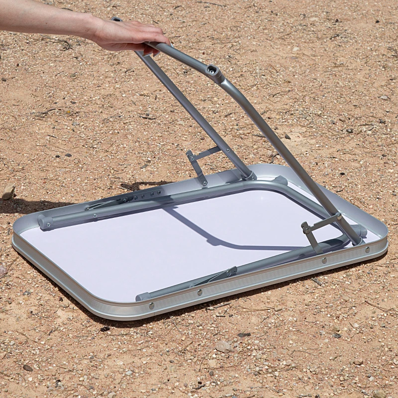 Mesa Plegable Aktive, Estructura Acero 16 Mm y Tablero MDF, 60x40x50 Cm, Malva
