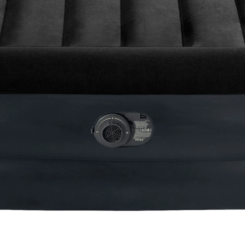 Colchón Hinchable Doble Intex Dura-Beam Plus Pillow Rest Raised, 152x203x42 Cm, Gris