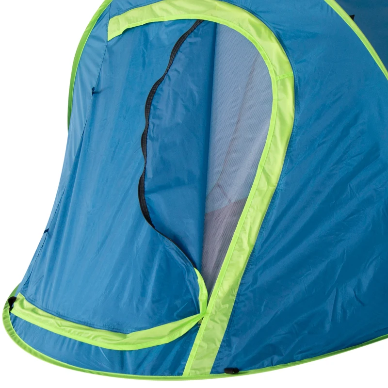 Tienda Pop-Up Aktive 2 Personas Doble Techo y Mosquiteras, 71x3x74 Cm, Azul