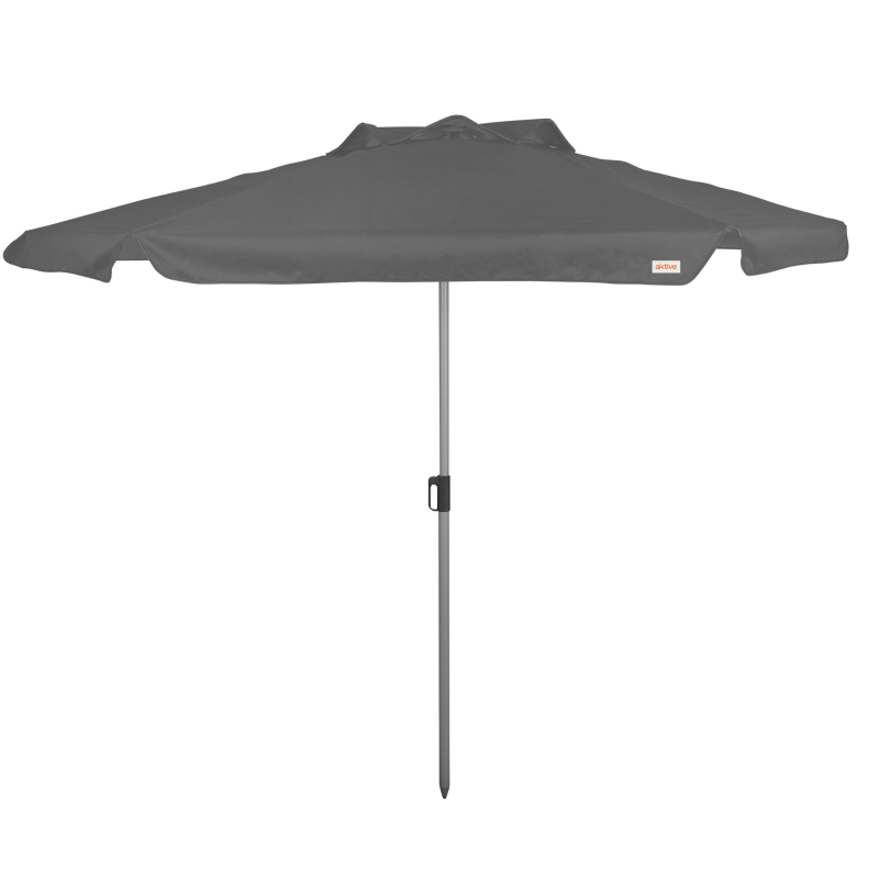 Sombrilla de Jardín Hexagonal Inclinable con Protección UV50, 230 Cm, Antracita