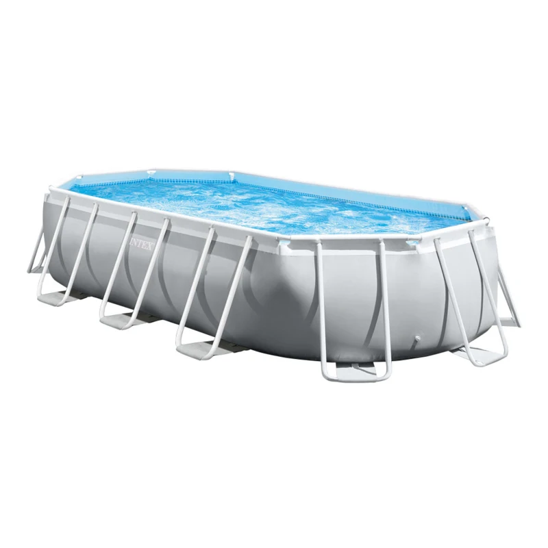 Piscina Desmontable Ovalada Prisma Frame con Depuradora, 503x274x122 Cm, Gris
