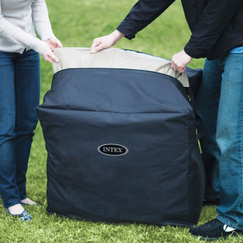 Spa Hinchable INTEX PureSpa Bubble Massage 4 Plazas, Ø216x71 Cm, Crema