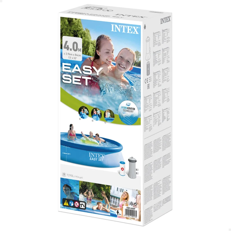 Piscina Hinchable Intex Easy Set con Depuradora 2.006 L/h, 396x84 Cm, Azul