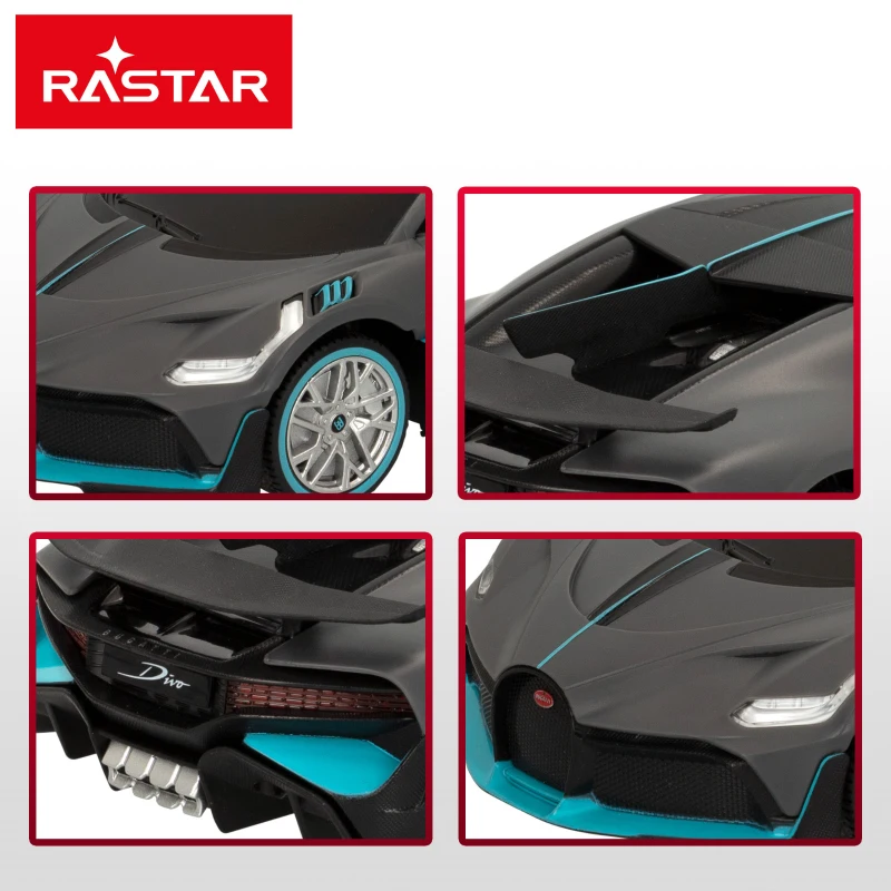 Coche Radiocontrol Bugatti Divo Escala 1:24, 19x9x5,5 Cm, Gris