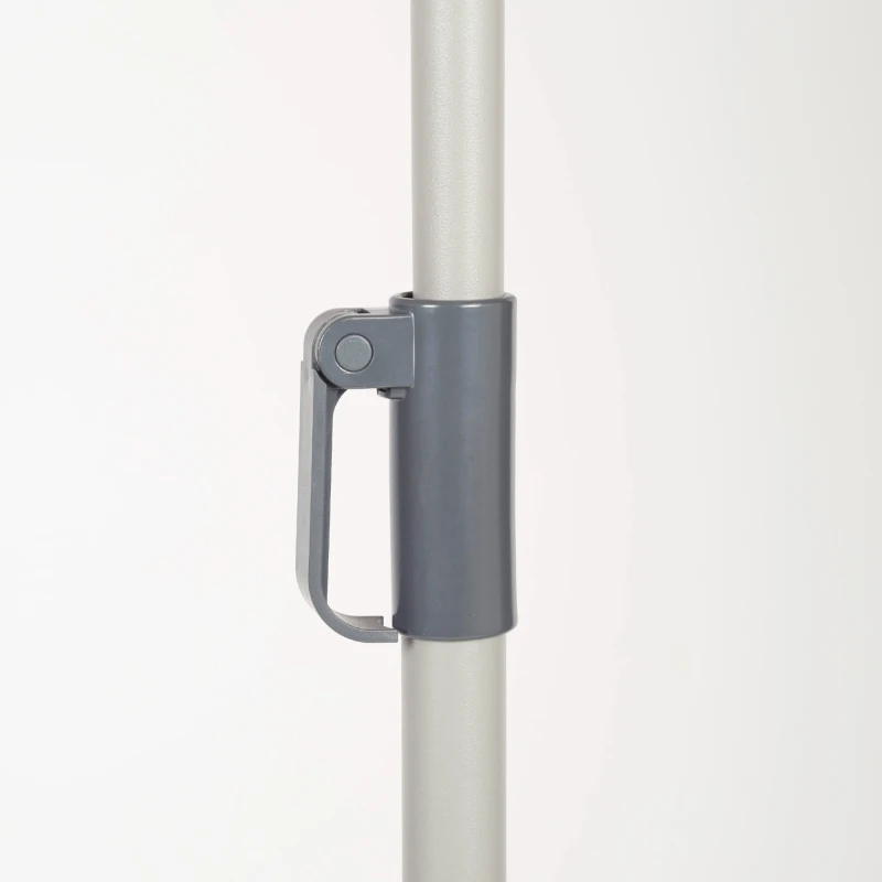 Sombrilla de Playa 8 Varillas Regulable y Reclinable, 220 Cm, Naranja