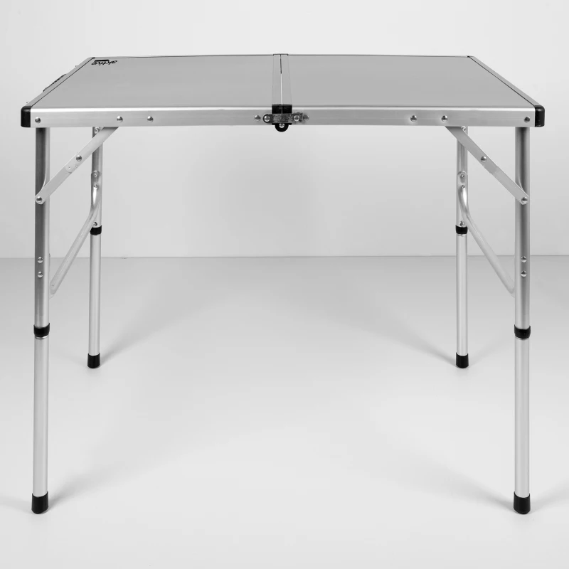 Mesa Plegable Camping Aktive Ajustable 90x60x40/70 Cm, Gris