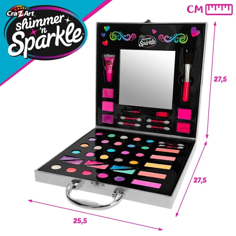Maletín de Maquillaje Infantil Shimmer 'N Sparkle, 25,5x5x27,5 Cm, Rosa