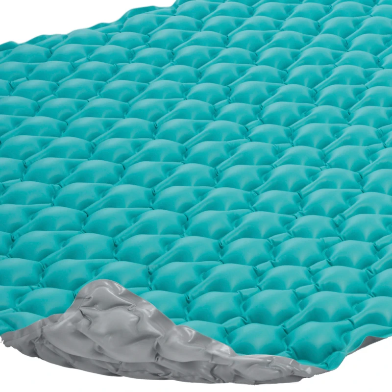 Colchoneta Hinchable Acolchada para 3 Personas, 290x226 Cm, Turquesa