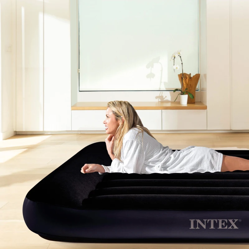 Colchón Hinchable Individual Pillow Rest Classic Dura-Beam Estándar, 99x191x25 Cm, Azul