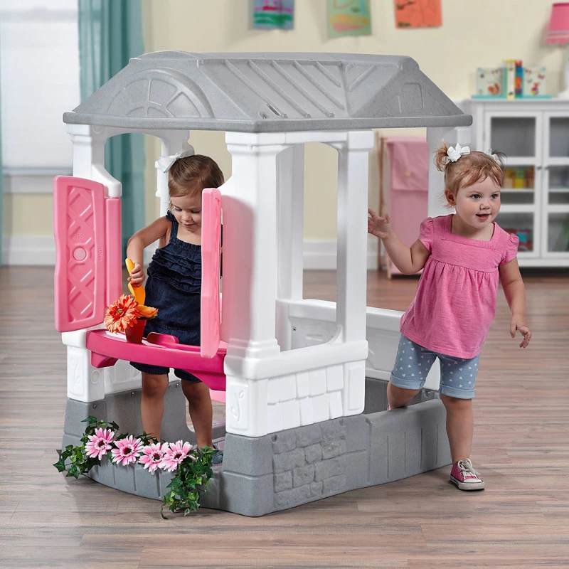 Casita Infantil Step2 con Timbre Real, 2 Macetas y Pala, Rosa