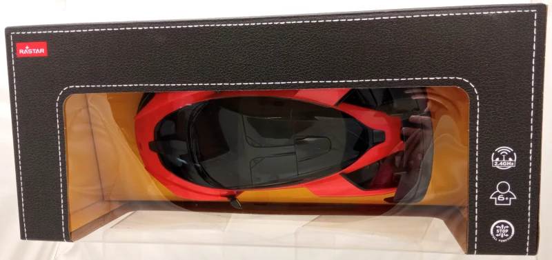 Coche Radiocontrol McLaren Senna 1:18, Mando 2,4 GHz, 38x16,5x14,5 Cm, Naranja