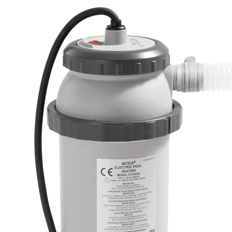 Calentador Eléctrico INTEX para Piscinas Hasta 457 Cm, 18,5x58,5x44 Cm, Gris