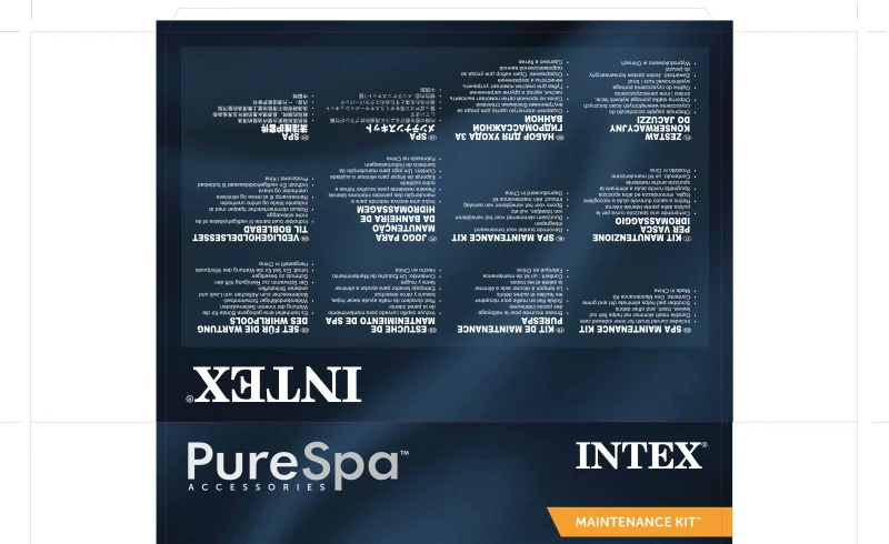 Kit Mantenimiento para Spa INTEX 3 Piezas PVC, 35,5x9x25 Cm, Crema