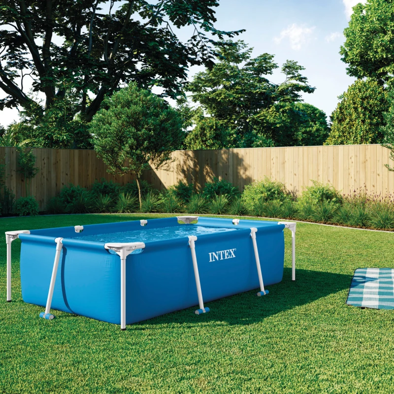 Piscina Desmontable Intex Small Frame Tubular, 220x150x60 Cm, Azul