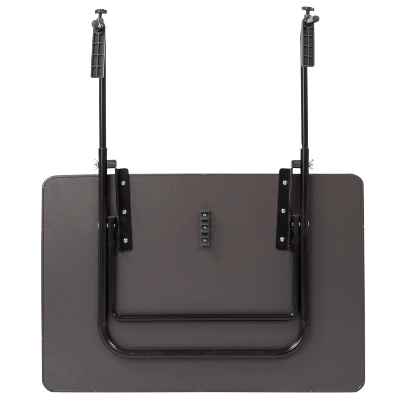 Mesa Plegable Colgante para Balcón, Multiposición, 60x40x60-66,5 Cm, Antracita