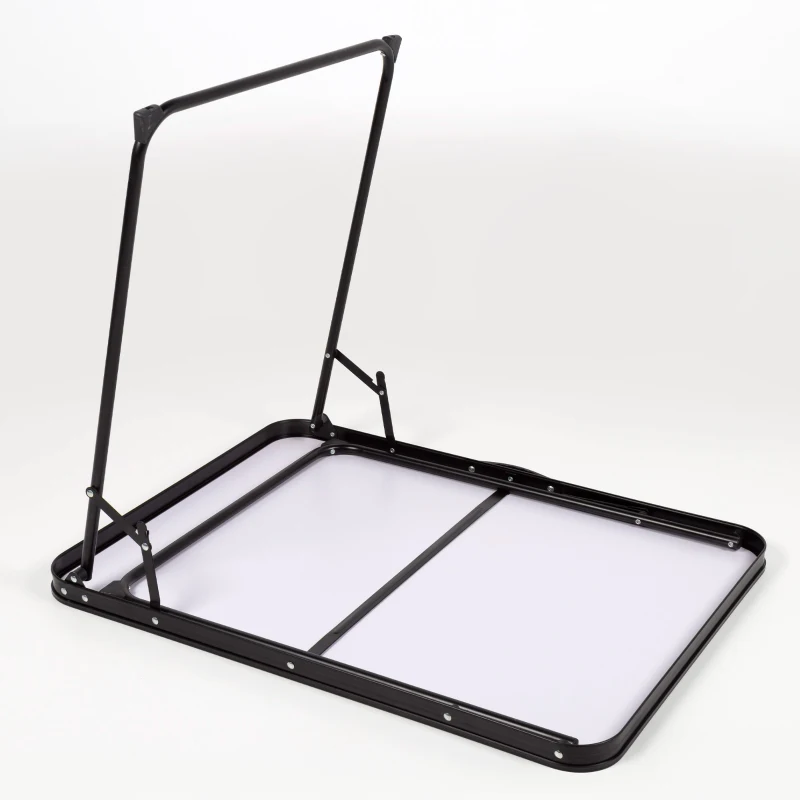 Mesa Plegable Camping Aktive con Asa de Transporte, 80x60x67 Cm, Madera Efecto Bambú