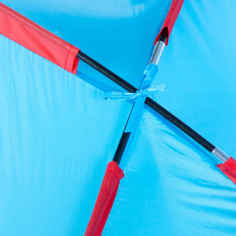 Paravientos Playa Plegable para 2 Personas con Suelo y Bolsillo, 62x8x9 Cm, Azul