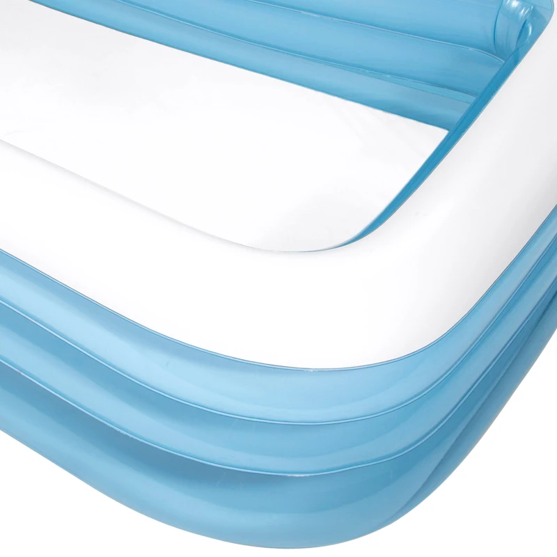 Piscina Hinchable Rectangular Intex 3 Cámaras, 305x183x56 Cm, Azul Turquesa
