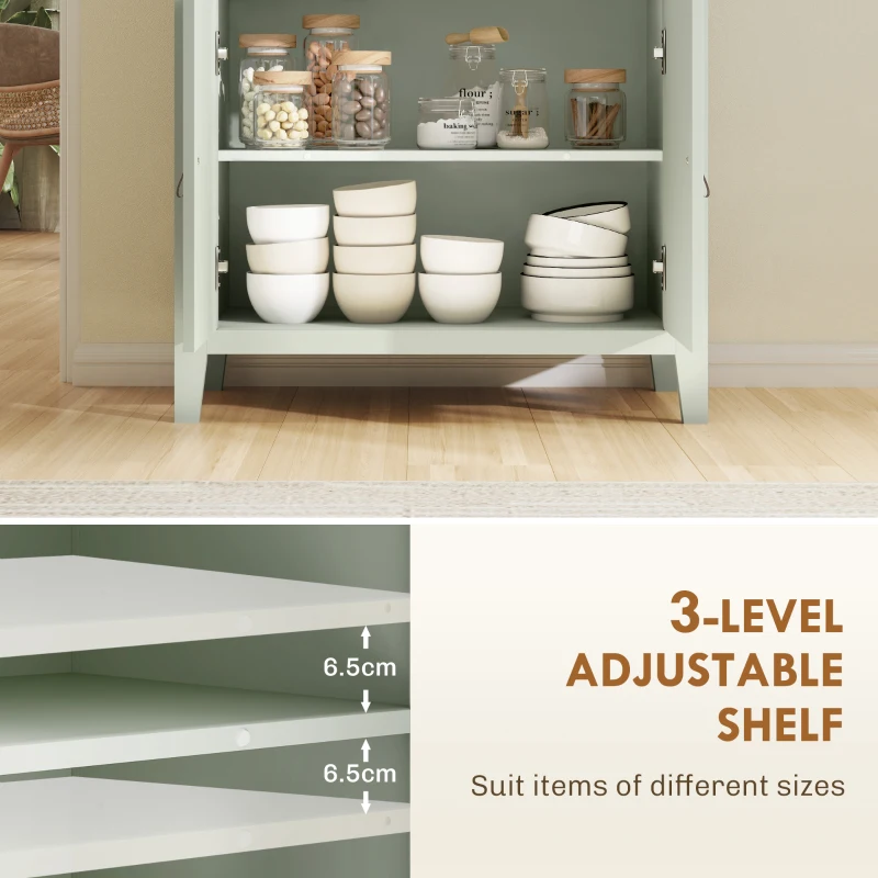 HOMCOM Farmhouse Style Sideboard - Light Green