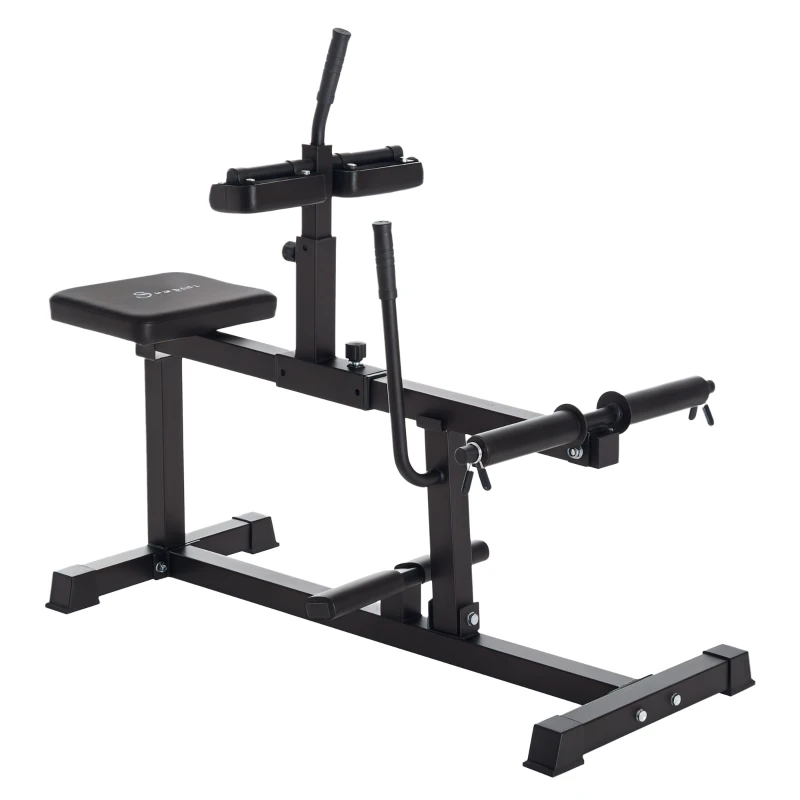 SPORTNOW Seated Leg Extension Machine, Adjustable Leg Raise Machine and Curl Machine with Plate Loaded for Hip, Lower Body and Home Gym Workout