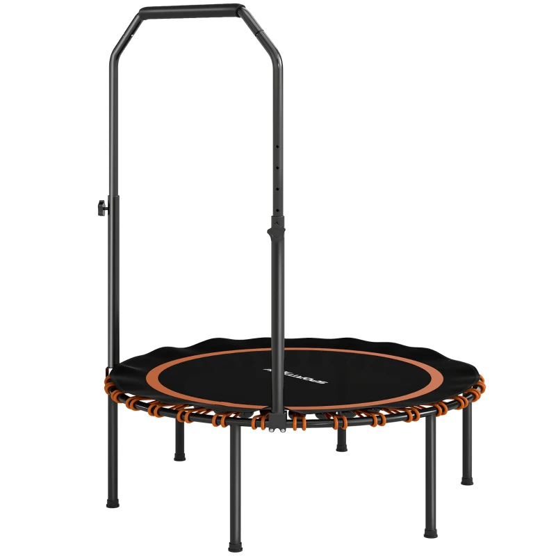 SPORTNOW 40" Foldable Fitness Trampoline Rebounder with Handle, Orange