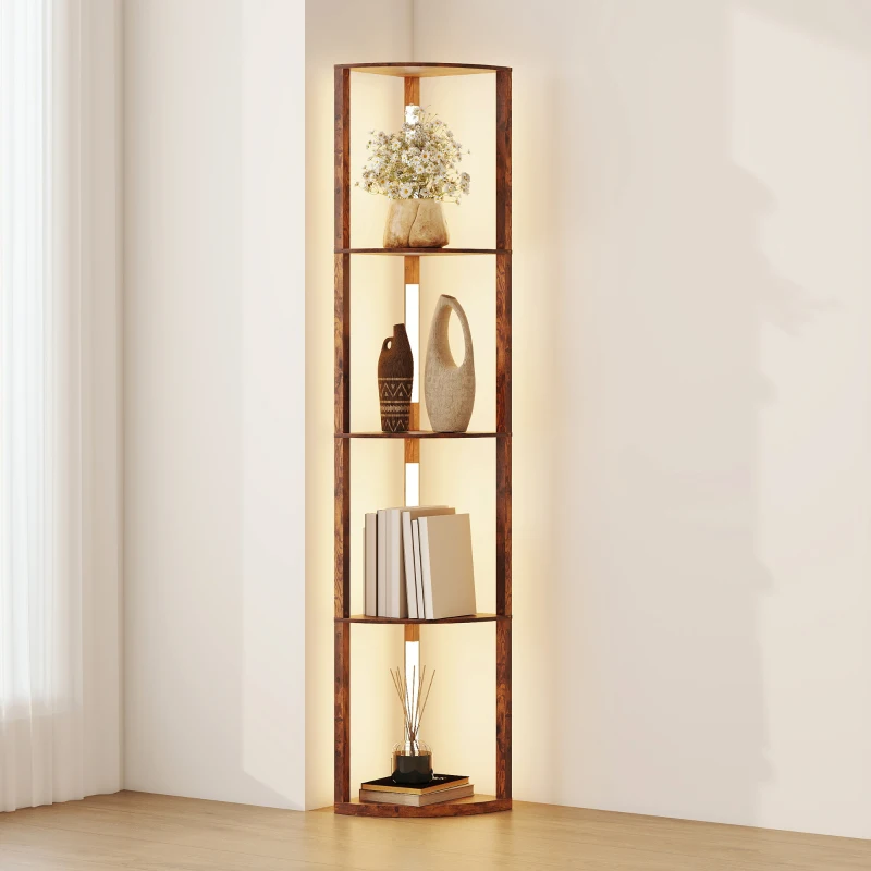 HOMCOM Three-Tier Corner Floor Lamp