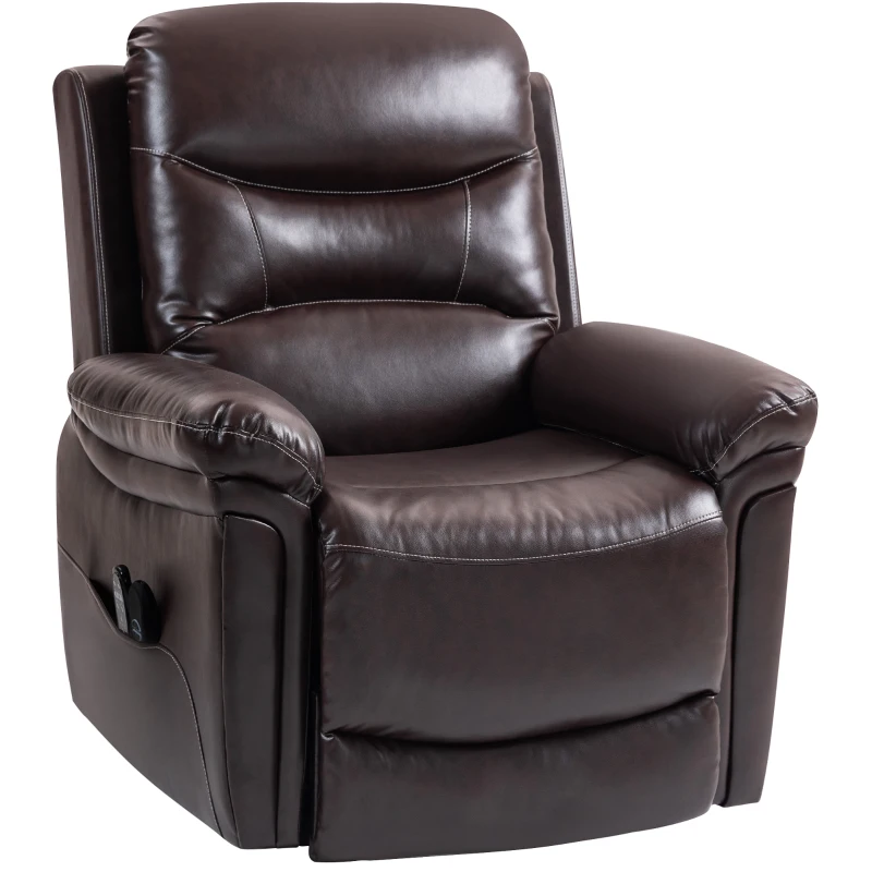HOMCOM Power Lift Recliner Chair with Vibration Massage, Heat, USB - Brown