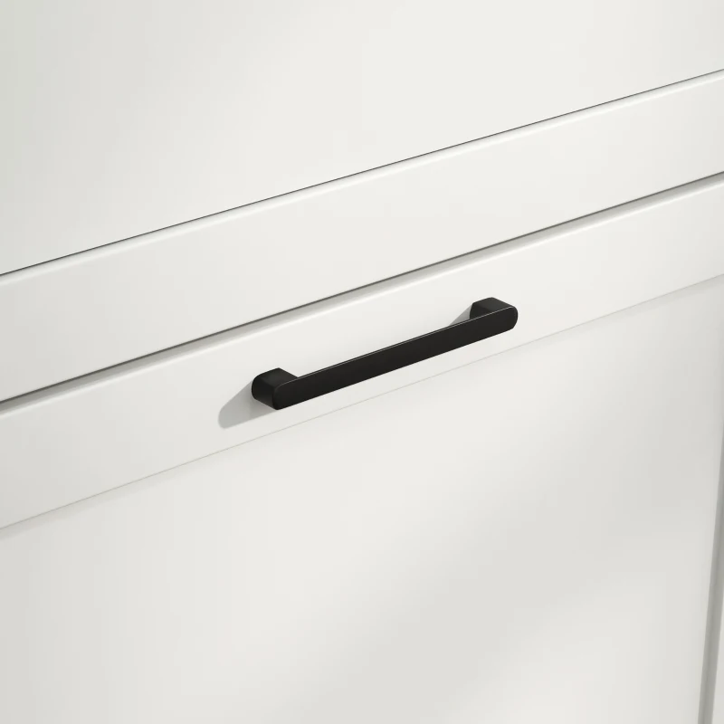 HOMCOM Modern Shoe Cabinet with 2 Flip Drawers and Adjustable Shelves, Narrow Shoe Storage Cabinet with Open Compartment, Holds 10 Pairs for Entryway, Hallway, White