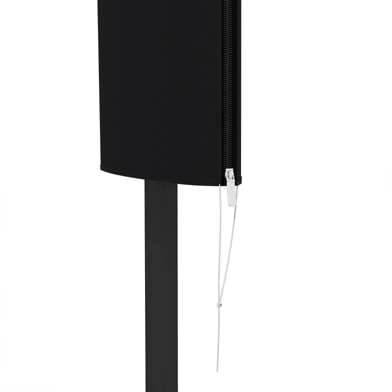 Outsunny Garden Parasol Cover, Outdoor Patio Umbrella Protector Weatherproof Garden Patio with Rod, Zipper for 2-4.6m Parasol, Φ60 x 160cm, Black
