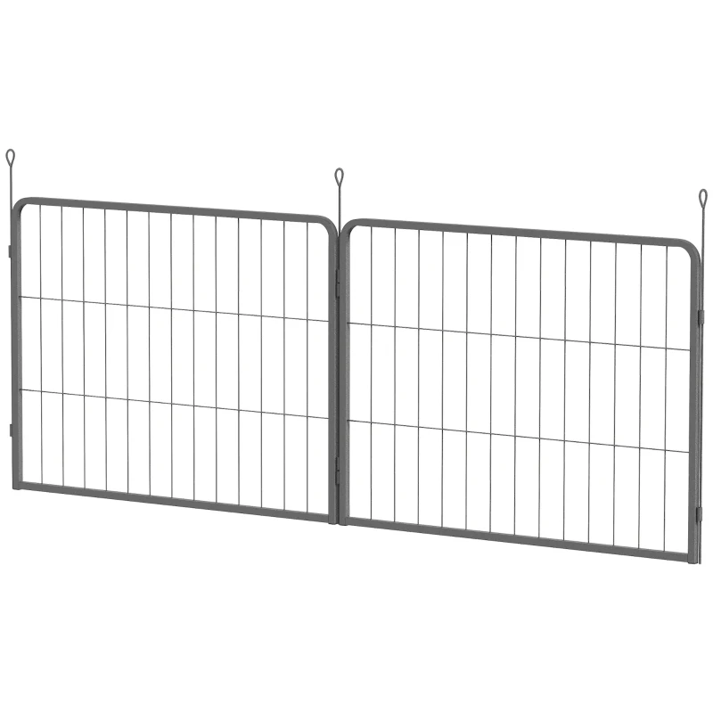 PawHut 2 Piece Dog Pen Expansion Pack for 60cm High Pet Playpen with 3 Stakes, for Small Dogs