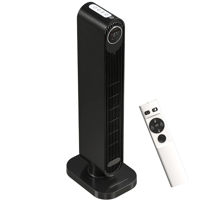 HOMCOM 2000W Ceramic Electric Heater with Fan, Timer, Oscillation - Black