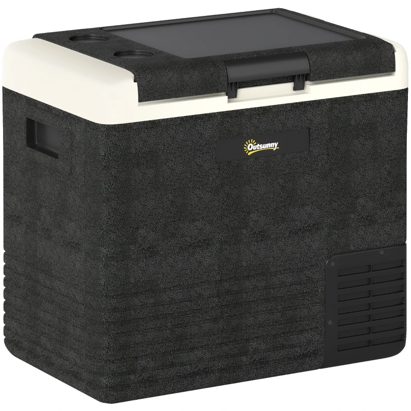 Outsunny 50L Portable Car Refrigerator - Grey and Black