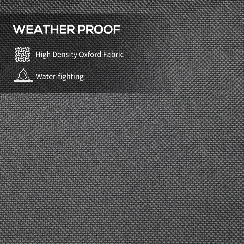 Outsunny Parasol Cover, Patio Cantilever Cover, Banana Umbrella Protector with Rod, Zipper for 2-4 m Parasol for Outdoor Garden, Patio, Dark Grey
