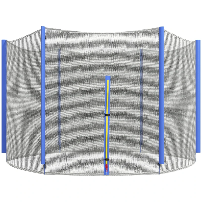 SPORTNOW 8ft Trampoline Net Replacement with 6 Plastic Pole Covers, Weather-Resistant Trampoline Netting Replacement with Zipped Entrance, Poles Not Included, Blue