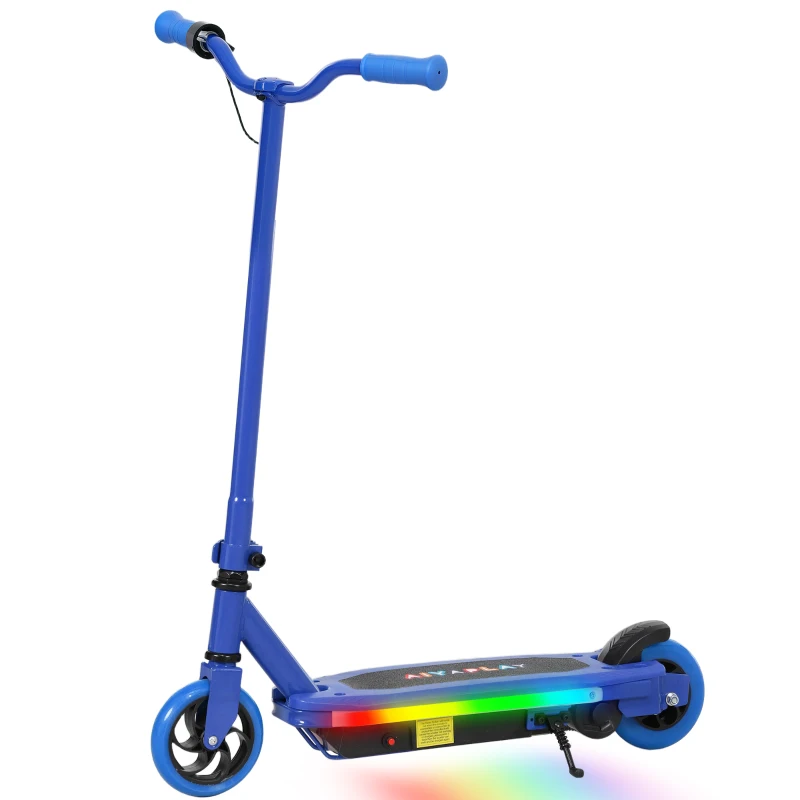 AIYAPLAY Electric Scooter for Kids 6-14 Years, with Colourful Lights, Blue