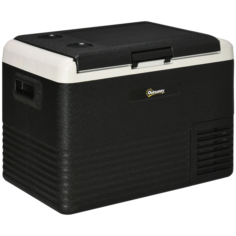 Outsunny 40L Portable Car Refrigerator - Grey and Black