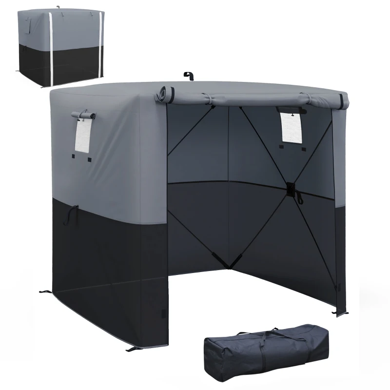 Outsunny 2 x 2m Pop-Up Gazebo, with Accessories - Black