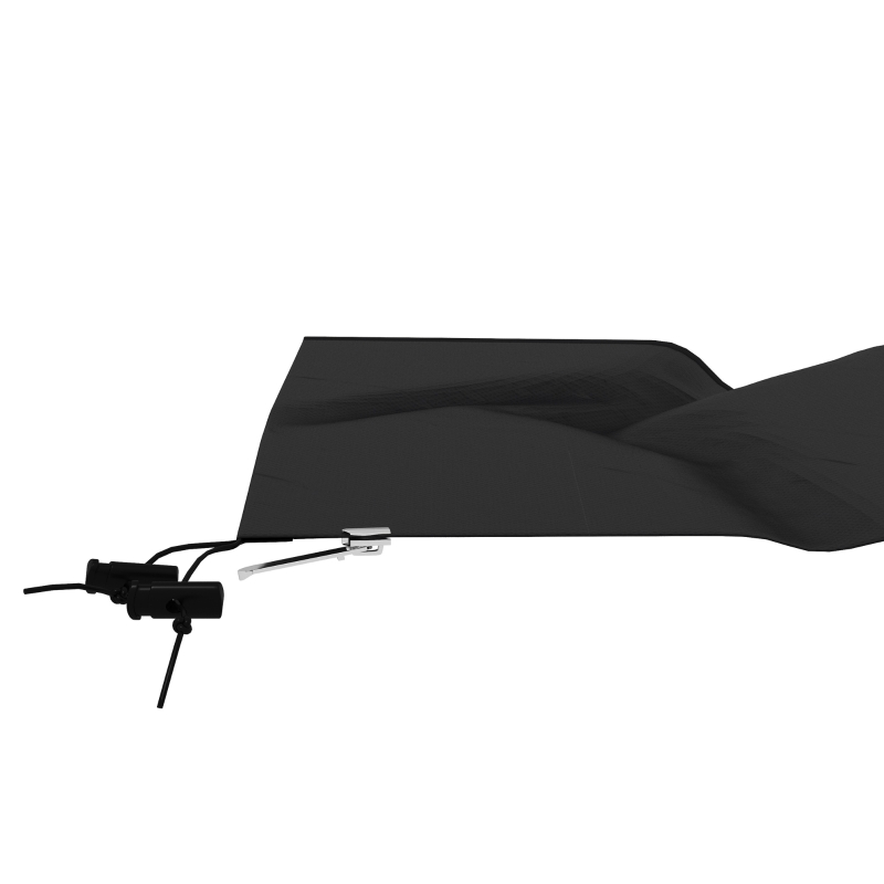 Outsunny Parasol Cover, Cantilever Umbrella Cover for 2-3.5 m Parasols, 420D Oxford Fabric Banana Umbrella Protector with Zipper for Outdoor Garden, Patio, Black