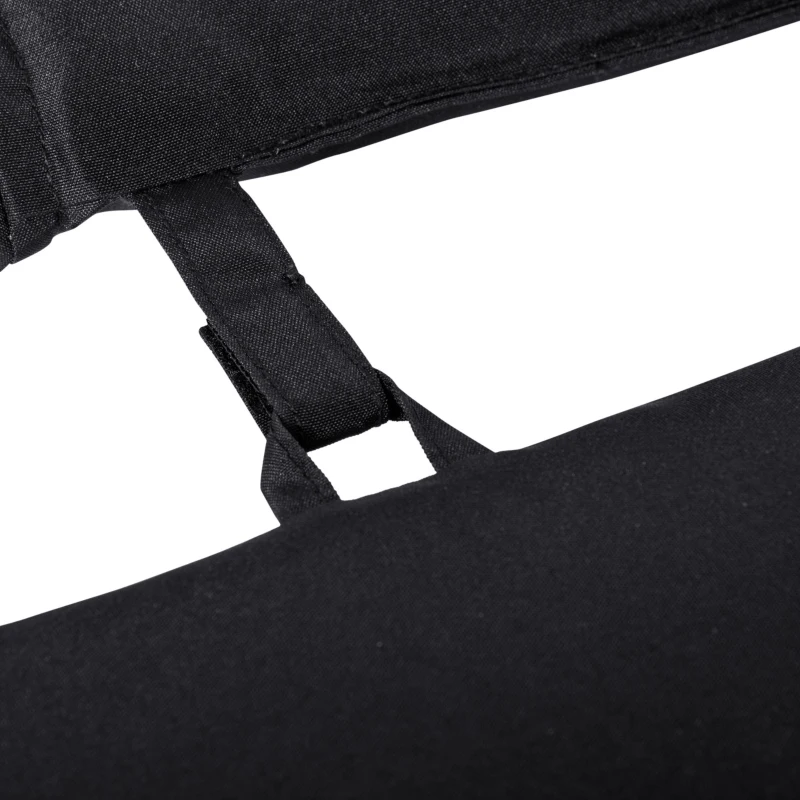 Outsunny Garden Sun Lounger Cushion Replacement Soft Sunbed Reclining Chair Relaxer Pad with Pillow, Cushion ONLY - Black