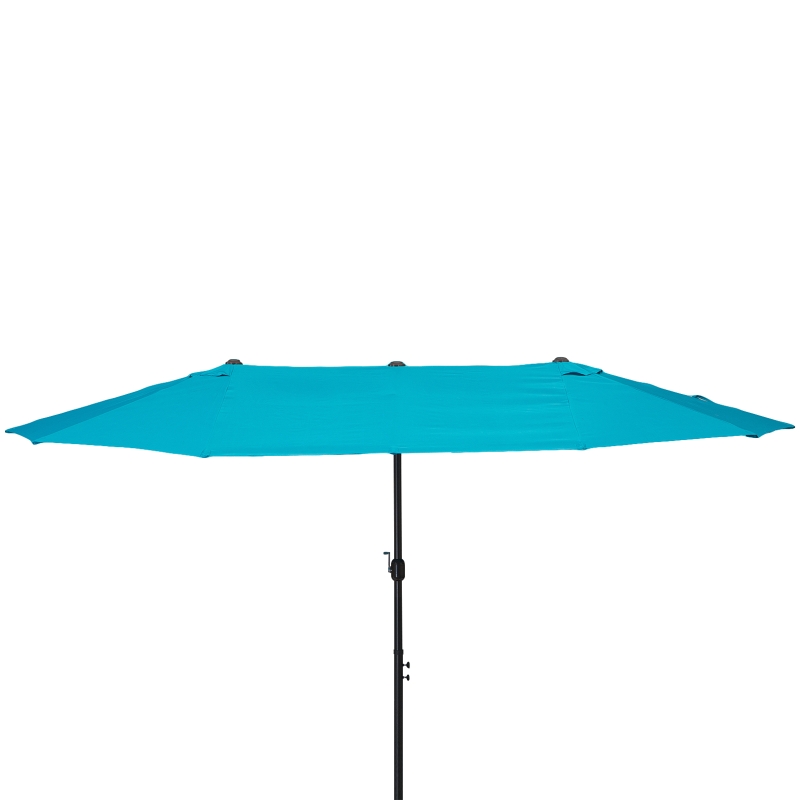 Outsunny 4.6m Double Garden Parasol - Sky Blue