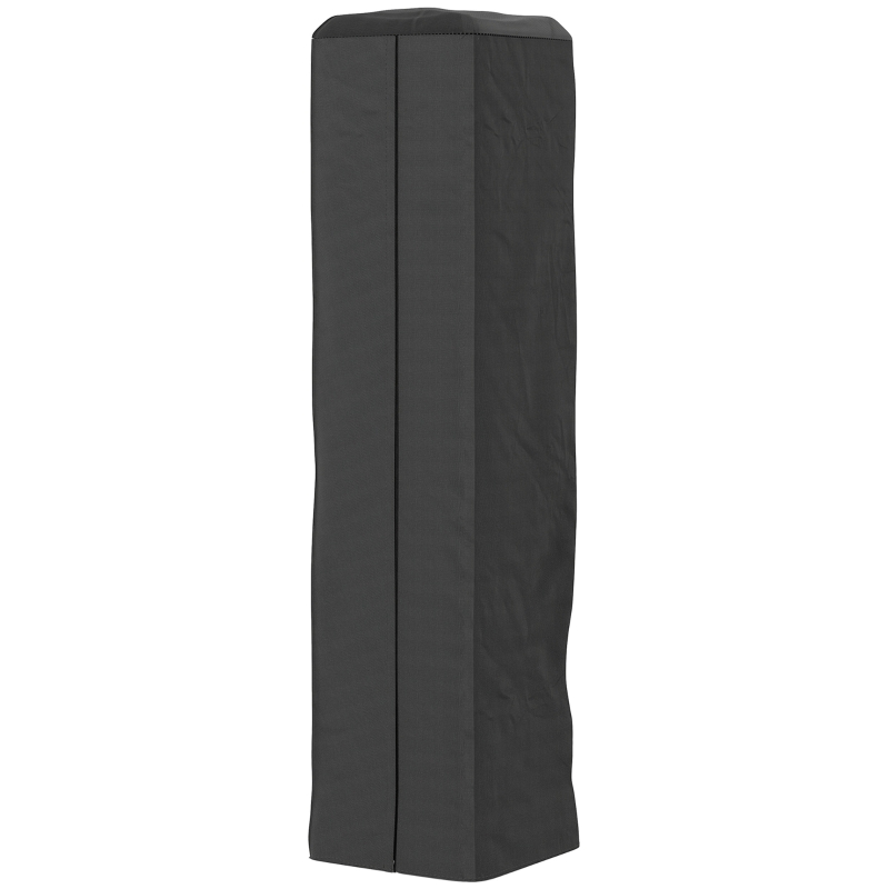 Outsunny Heavy Duty Gas Pyramid Patio Heater Cover, Full Length Outdoor Heater Cover Protector, UPF 30+ Oxford Fabric with Zipper, Black