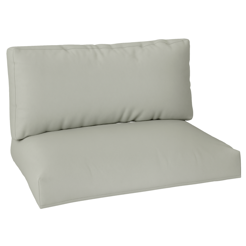 Outsunny Two Piece Seat Pallet and Back Cushions - Light Grey