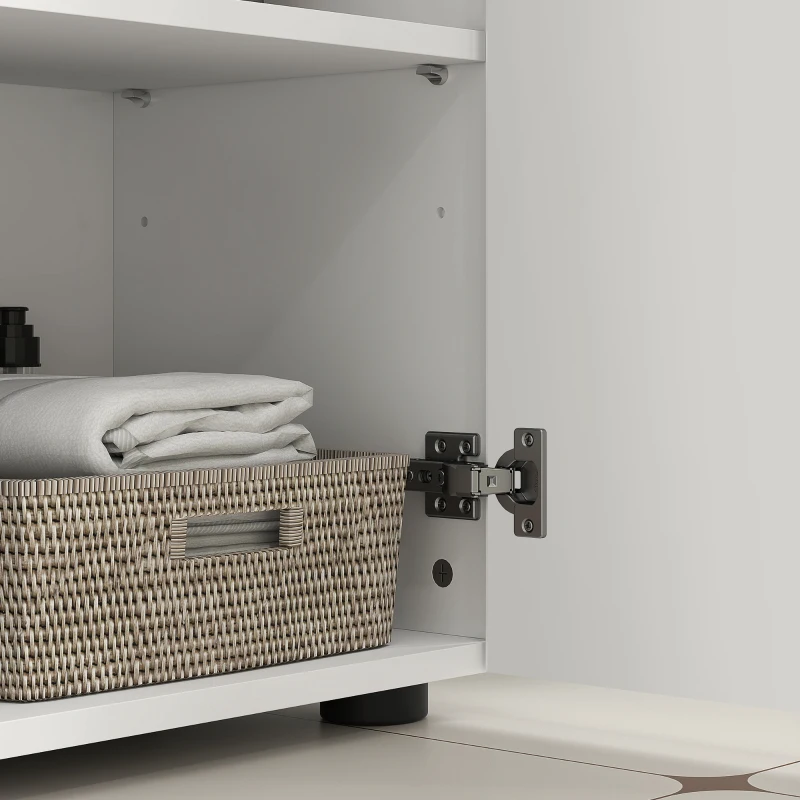 kleankin Under Sink Cabinet with Shelf - White