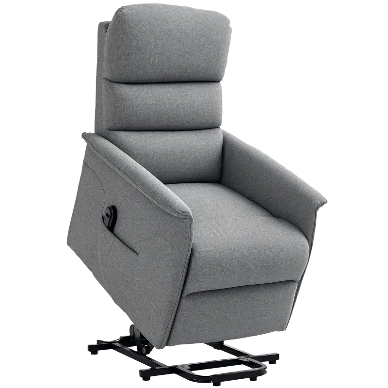 HOMCOM Electric Riser Recline Armchair, with Footrest - Grey