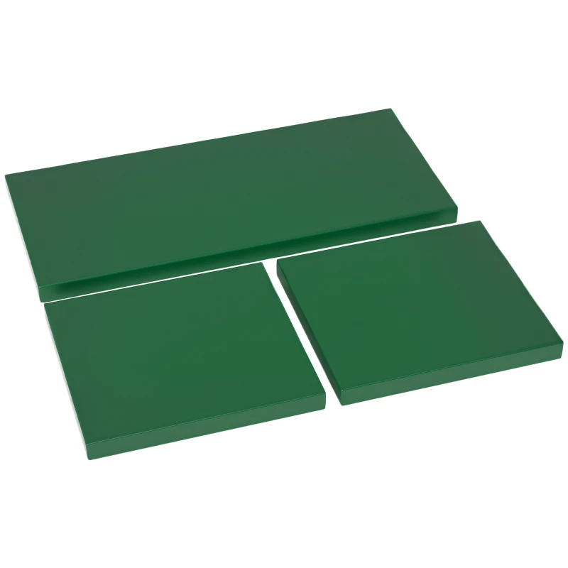 Outsunny Outdoor Seat Cushion Pads for Rattan Furniture, 3 PCs Garden Furniture Cushions, Green