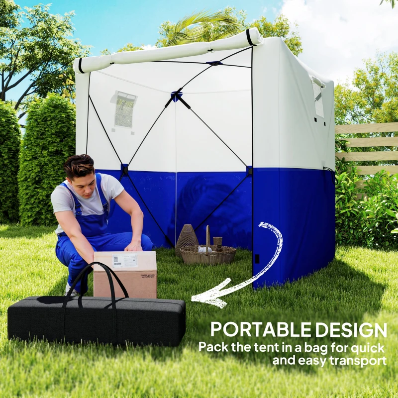 Outsunny 2 x 2m Pop-Up Gazebo, with Accessories - Dark Blue