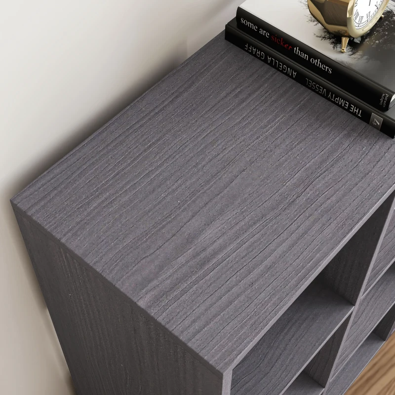 HOMCOM 6-Cube Bookshelf - Grey