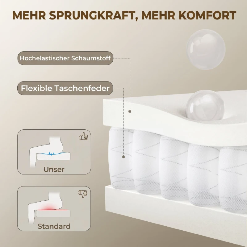 HOMCOM Fotel biurowy z regulowanym zagłówkiem, ergonomiczny fotel biurkowy, funkcja odchylania, regulacja wysokości, Brązowy