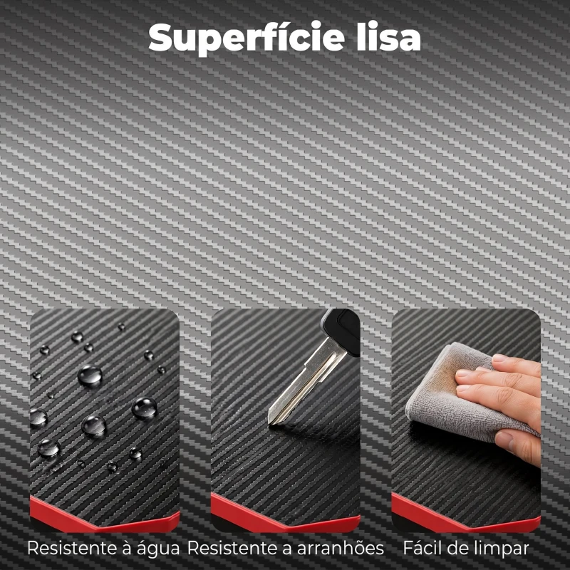 HOMCOM Secretária de Canto com Tomadas em Forma de L 128x128 cm com Suporte para Monitor Gancho e Suporte para Copos Preta