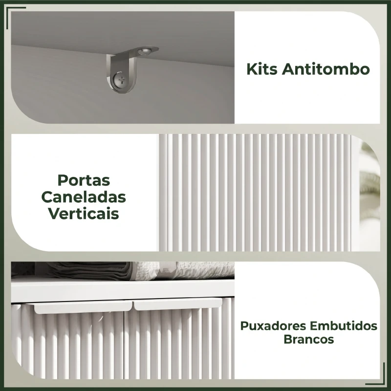 HOMCOM Móvel para Lavatório Pousar com 2 Portas Canaladas para Lavatório com ou sem Pedestal  60x33x63 cm Branco